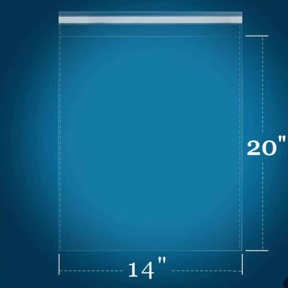 20- 14x20 clear cellophane bags